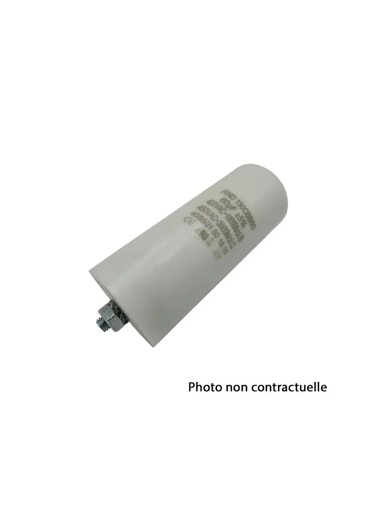 Condensateur moteur 15 µF cosses Faston 6.35
