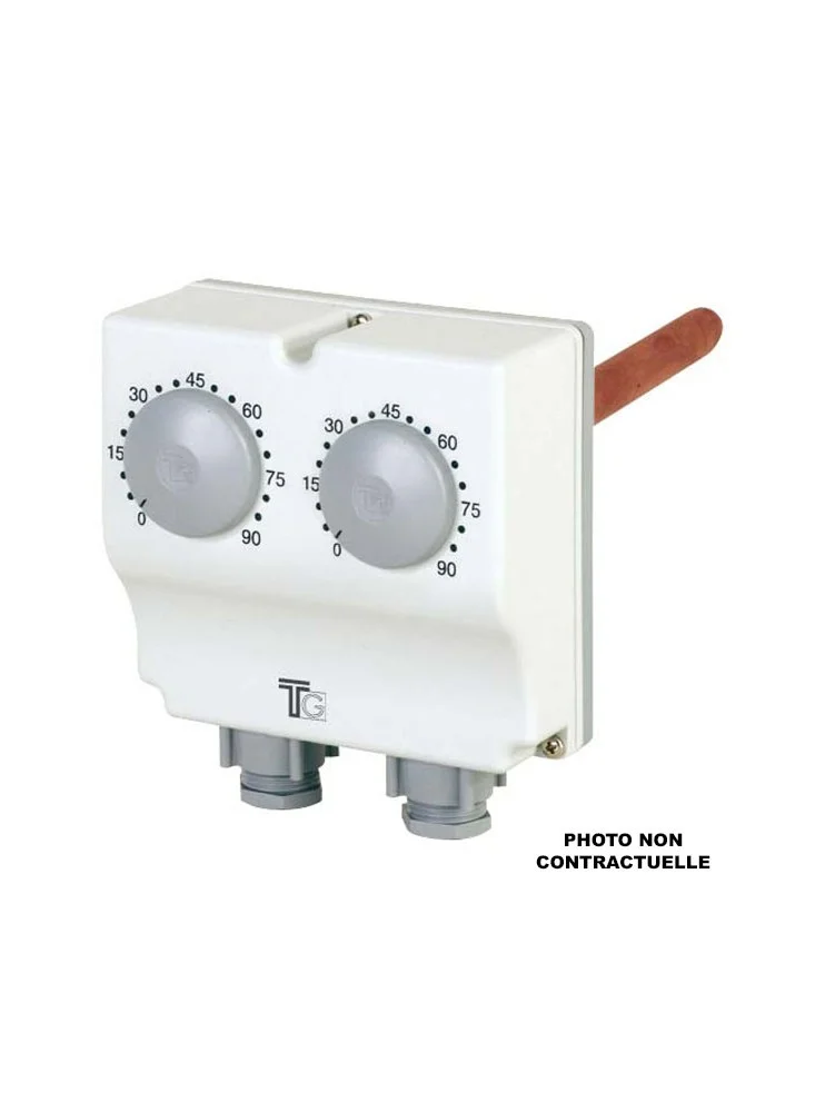 Aquastat double 30-120°C et 0-60°C