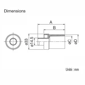 Adaptateur D14 DSH-14-16V