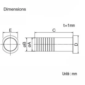 Passage mur FPW-60 avec bride