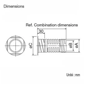 Passage mur NFP-75 extensible