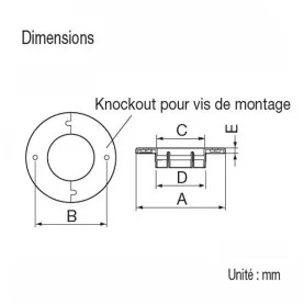 Bride passage mur WC-60N-I