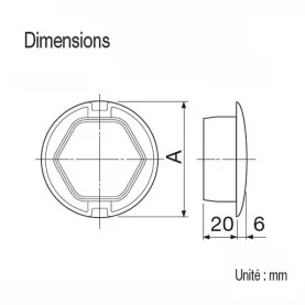 Bouchon passage mur WM-65-I